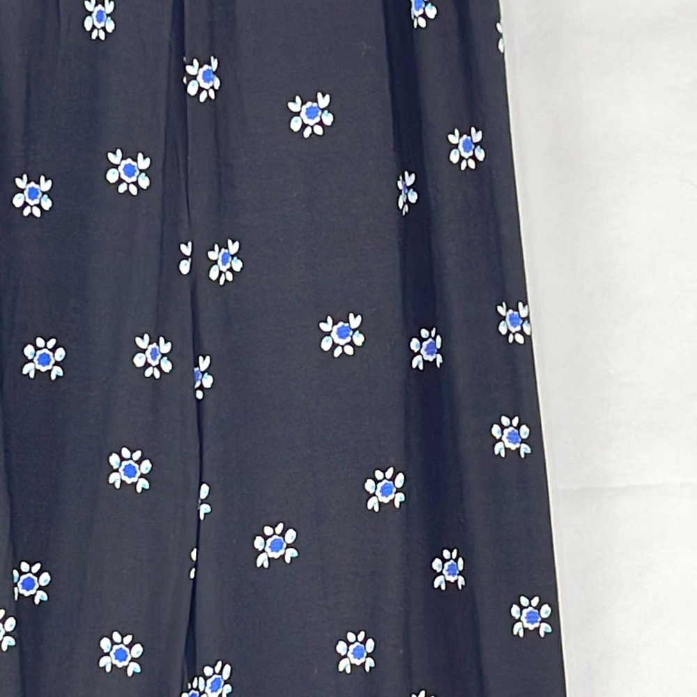 Boho Print Palazzo Pants Black Blue Aqua Yellow Paisley - Picture 3 of 4